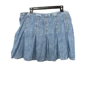 GAP Women’s Denim Pleated Mini Skirt Plus 16 Preppy Academia School Girl